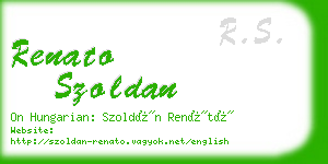 renato szoldan business card